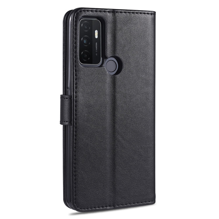 For OPPO A32 / A53 (2020) AZNS Sheepskin Texture Horizontal Flip Leather Case with Holder & Card Slots & Wallet(Black) - OPPO Cases by AZNS | Online Shopping South Africa | PMC TechLife | Buy Now Pay Later Mobicred
