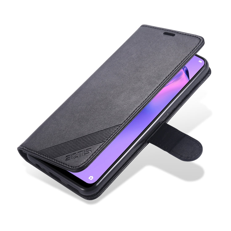 For OPPO A32 / A53 (2020) AZNS Sheepskin Texture Horizontal Flip Leather Case with Holder & Card Slots & Wallet(Black) - OPPO Cases by AZNS | Online Shopping South Africa | PMC TechLife | Buy Now Pay Later Mobicred