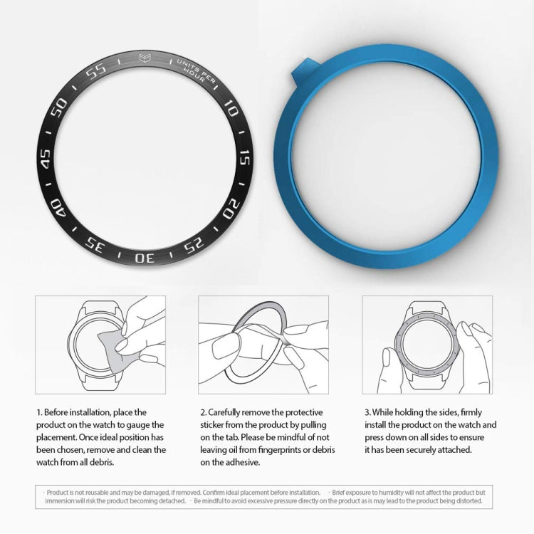 For Samsung Galaxy Watch 3 45mm Smart Watch Steel Bezel Ring, A Version(Black Ring White Letter) - Watch Cases by ENKAY | Online Shopping South Africa | PMC TechLife | Buy Now Pay Later Mobicred