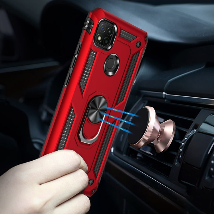 For Xiaomi Redmi 9C Shockproof TPU + PC Protective Case with 360 Degree Rotating Holder(Black) - Xiaomi Cases by PMC TechLife | Online Shopping South Africa | PMC TechLife | Buy Now Pay Later Mobicred