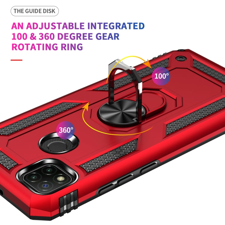 For Xiaomi Redmi 9C Shockproof TPU + PC Protective Case with 360 Degree Rotating Holder(Gold) - free shipping - PMC TechLife - Order now!