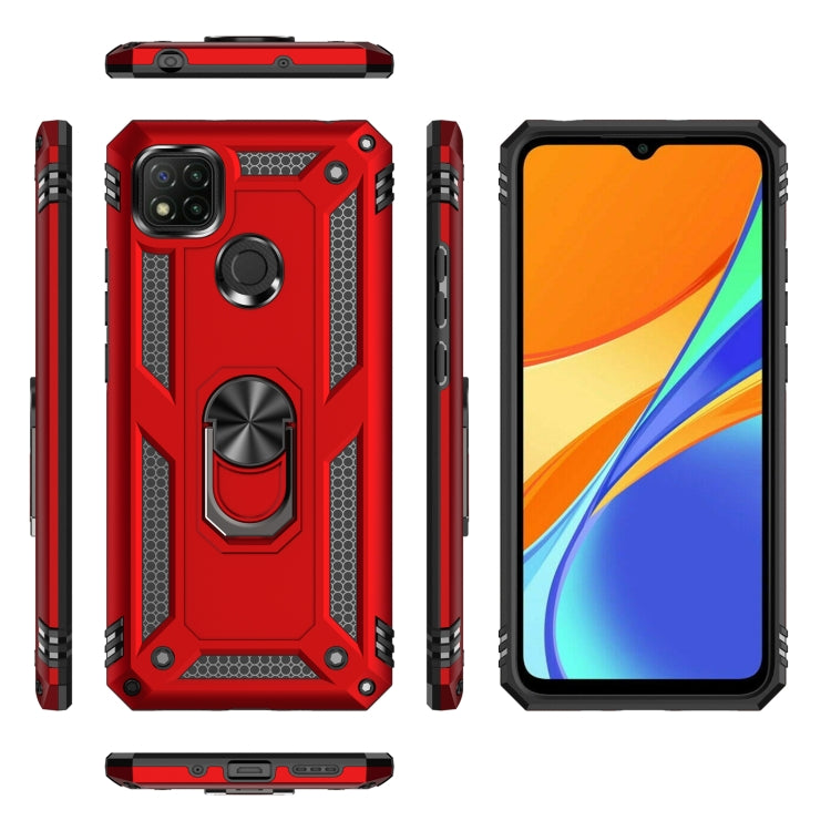 For Xiaomi Redmi 9C Shockproof TPU + PC Protective Case with 360 Degree Rotating Holder(Gold) - free shipping - PMC TechLife - Order now!