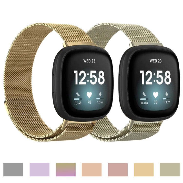 For Fitbit Versa 3 Milanese  Watch Band, Size:L 230mm(Blue) - free shipping - PMC TechLife - Order now!