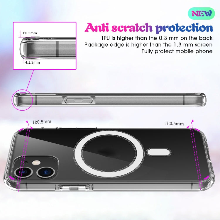 For iPhone 12 / 12 Pro Magsafe Case Simple Magnetic Ring All-inclusive Clear Crystal Acrylic PC +TPU Shockproof Case(Transparent) - free shipping - PMC TechLife - Order now!