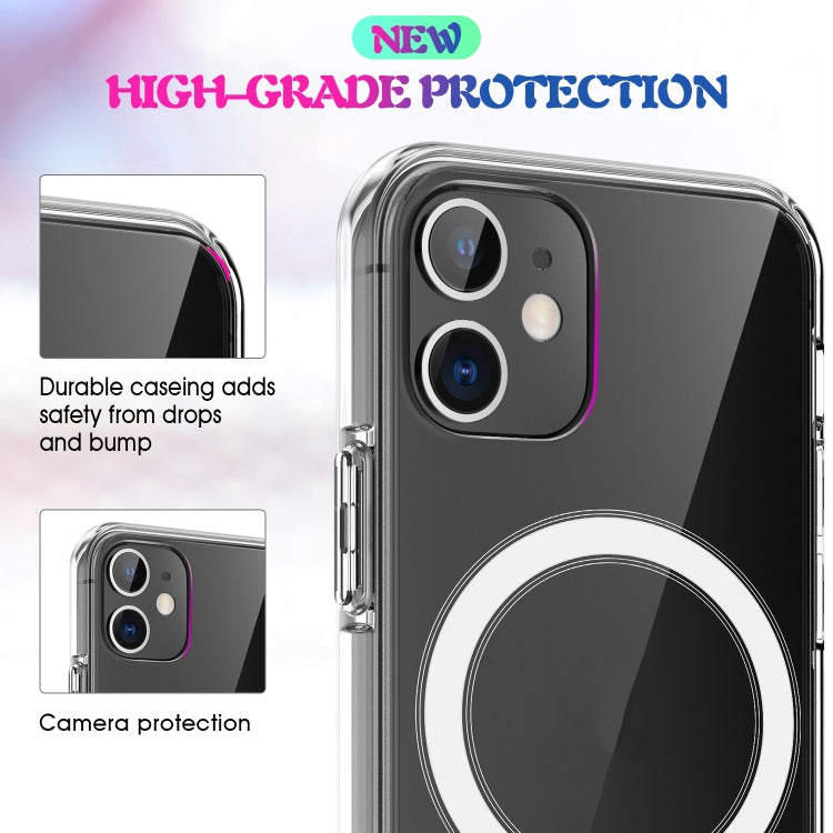 For iPhone 12 / 12 Pro Magsafe Case Simple Magnetic Ring All-inclusive Clear Crystal Acrylic PC +TPU Shockproof Case(Transparent) - free shipping - PMC TechLife - Order now!