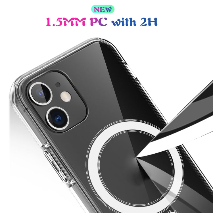 For iPhone 12 / 12 Pro Magsafe Case Simple Magnetic Ring All-inclusive Clear Crystal Acrylic PC +TPU Shockproof Case(Transparent) - free shipping - PMC TechLife - Order now!