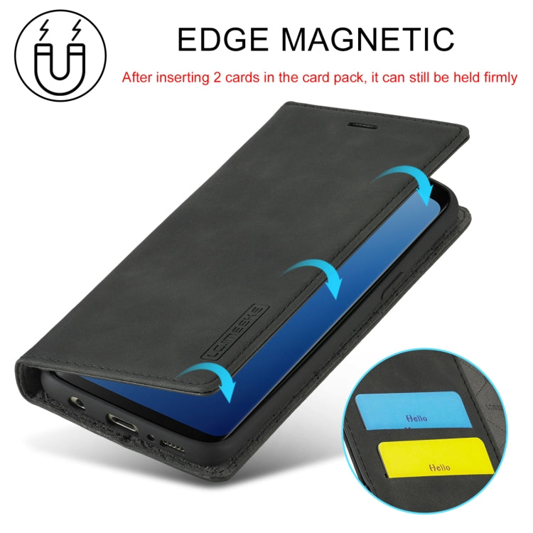 For Samsung Galaxy S9 LC.IMEEKE Strong Magnetism Ultra-thin Horizontal Flip Shockproof Matte TPU + PU Leather Case with Holder & Card Slots & Wallet(Black) - free shipping - PMC TechLife - Order now!