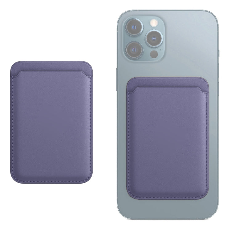 Leather Wallet Pouch Card Holder Magsafing Case for iPhone 13 Series / 12 Series (Purple) - iPhone 12 Pro Max Cases by PMC TechLife | Online Shopping South Africa | PMC TechLife