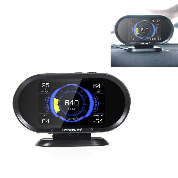 KONNWEI KW206 2 in 1 OBDII / EOBD12V Car Fault Scanner + 3.5 inch LCD Monitor - free shipping - PMC TechLife - Order now!