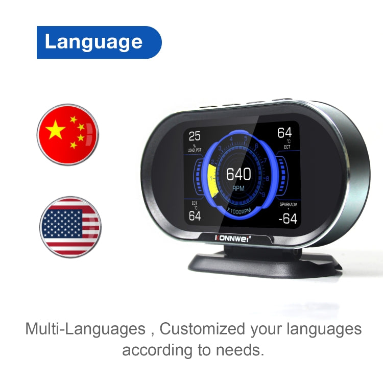 KONNWEI KW206 2 in 1 OBDII / EOBD12V Car Fault Scanner + 3.5 inch LCD Monitor - free shipping - PMC TechLife - Order now!