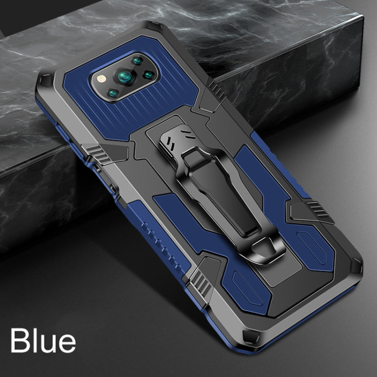 For Xiaomi Poco X3 / Poco X3 FNC / X3 Pro Armor Warrior Shockproof PC + TPU Protective Case(Blue) - Xiaomi Cases by PMC TechLife | Online Shopping South Africa | PMC TechLife | Buy Now Pay Later Mobicred