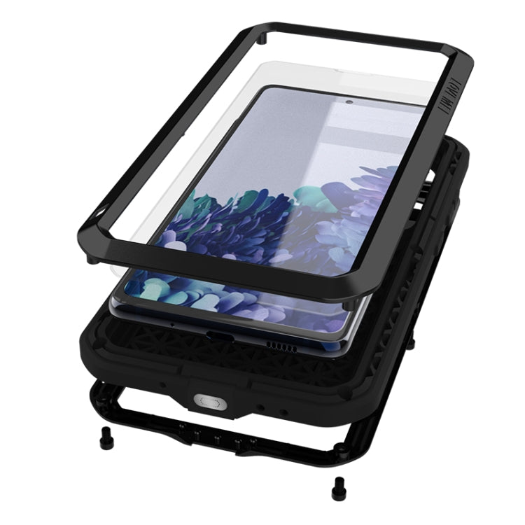 For Samsung Galaxy S20 FE LOVE MEI Metal Shockproof Waterproof Dustproof Protective Case with Glass(Army Green) - free shipping - PMC TechLife - Order now!
