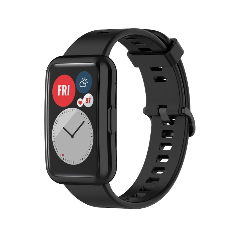 For Huawei Watch Fit Full Coverage TPU Protective Case Cover(Black) - Watch Cases by PMC TechLife | Online Shopping South Africa | PMC TechLife | Buy Now Pay Later Mobicred