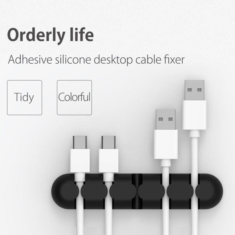ORICO CBS5 Silicone Material Desktop Cable Manager Winder Fixer, Size: 9.6*2*1.2cm(Black) - free shipping - PMC TechLife - Order now!