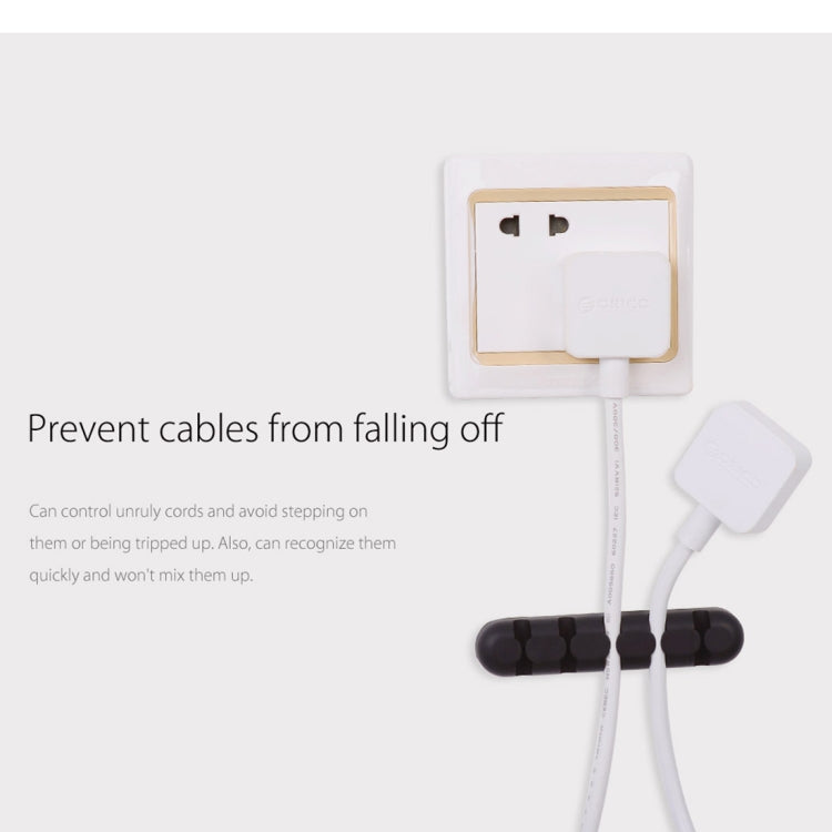 ORICO CBS5 Silicone Material Desktop Cable Manager Winder Fixer, Size: 9.6*2*1.2cm(Black) - free shipping - PMC TechLife - Order now!