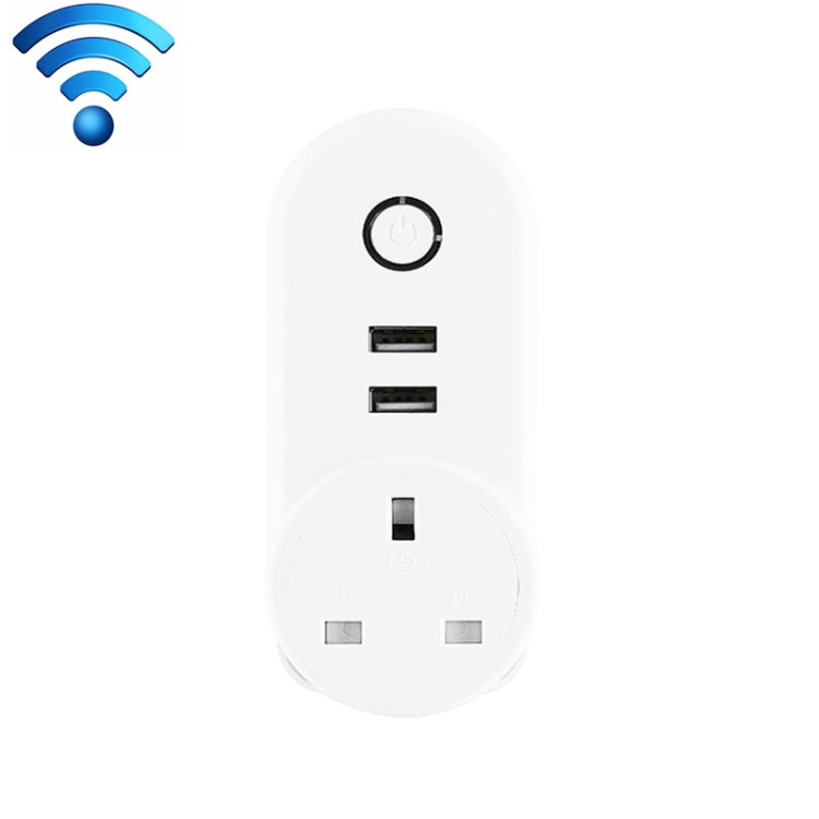 SA-002 2 USB Ports + 1 UK Socket WiFi Smart Power Plug Socket, Compatible with Alexa and Google Home, AC 110V-230V, UK Plug - Smart Socket by PMC TechLife | Online Shopping South Africa | PMC TechLife