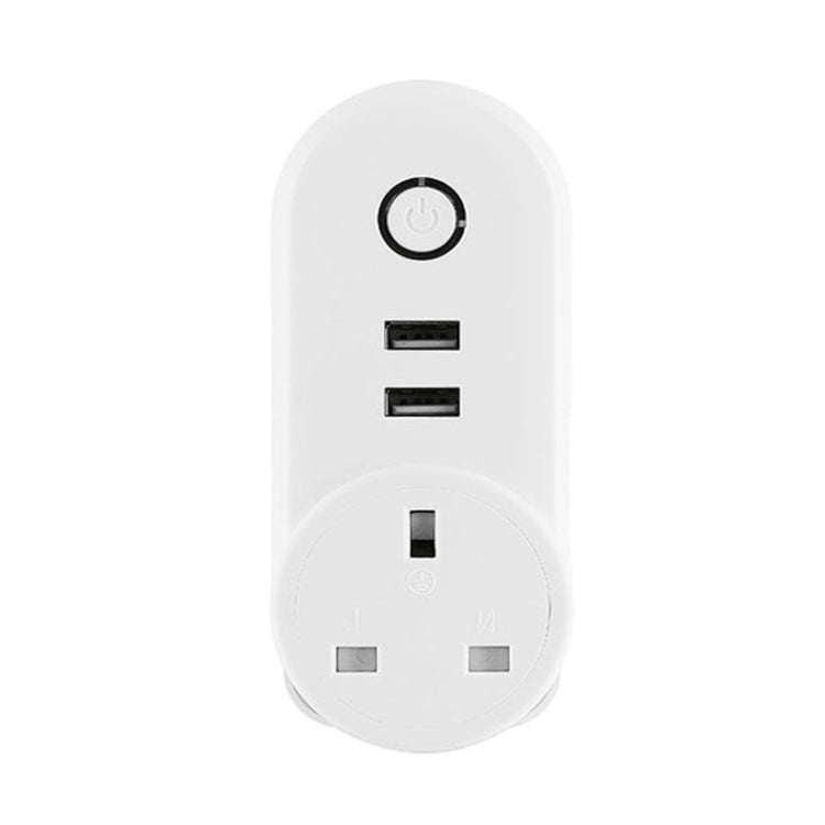 SA-002 2 USB Ports + 1 UK Socket WiFi Smart Power Plug Socket, Compatible with Alexa and Google Home, AC 110V-230V, UK Plug - Smart Socket by PMC TechLife | Online Shopping South Africa | PMC TechLife