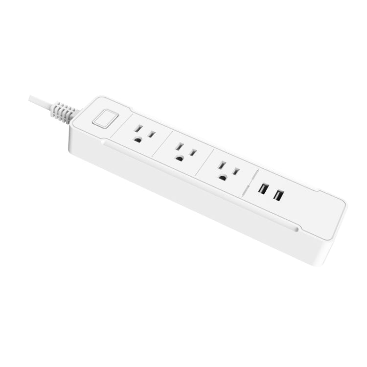 C198A 2 USB Ports + 3 US Sockets WiFi Smart Power Plug Socket, Compatible with Alexa and Google Home, AC 110V-240V, US Plug(White) - Smart Socket by PMC TechLife | Online Shopping South Africa | PMC TechLife