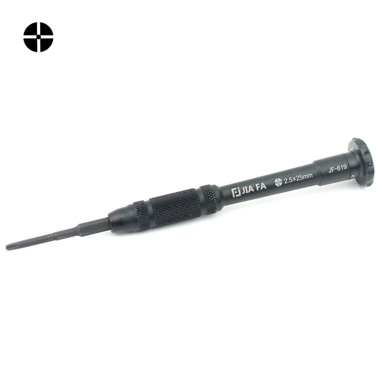 JIAFA JF-619-2.5 Hollow Cross Tip 2.5 x 30mm Repair Middle Bezel Screwdriver for iPhone(Black) - Screwdriver by PMC TechLife | Online Shopping South Africa | PMC TechLife