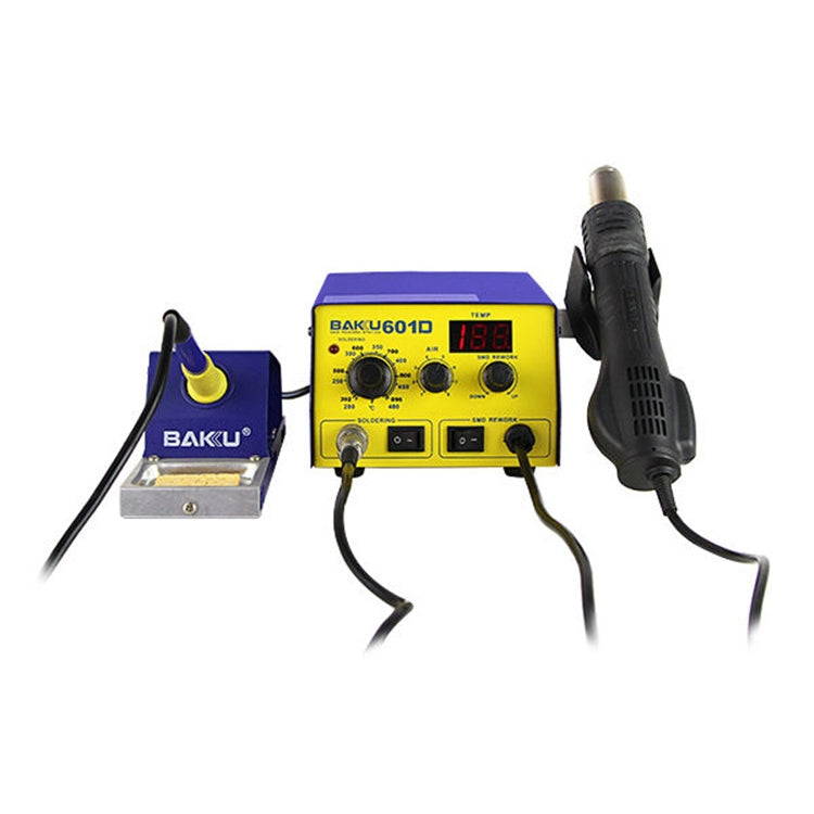 BAKU BK-601D AC 220V LED Display 2 in 1 Hot Air Gun Soldering Iron Soldering Station - free shipping - PMC TechLife - Order now!