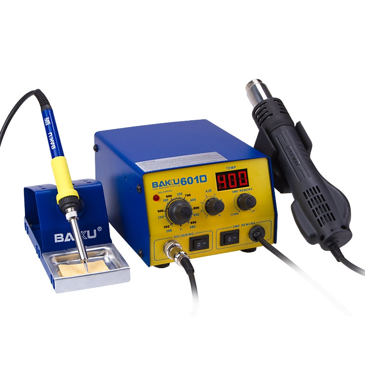 BAKU BK-601D AC 220V LED Display 2 in 1 Hot Air Gun Soldering Iron Soldering Station - free shipping - PMC TechLife - Order now!