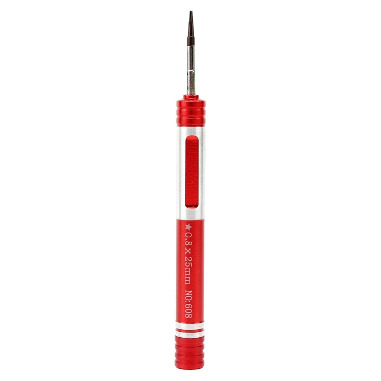 608-0.8 Pentalobe 0.8 Screwdriver for iPhone Charging Port Screws(Red) - Screwdriver by JIAFA | Online Shopping South Africa | PMC TechLife