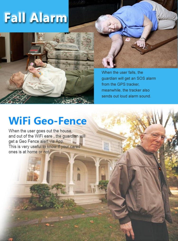 REACHFAR V28 Necklace Style GSM Mini LBS WiFi AGPS Tracker SOS Communicator(Blue) - free shipping - PMC TechLife - Order now!