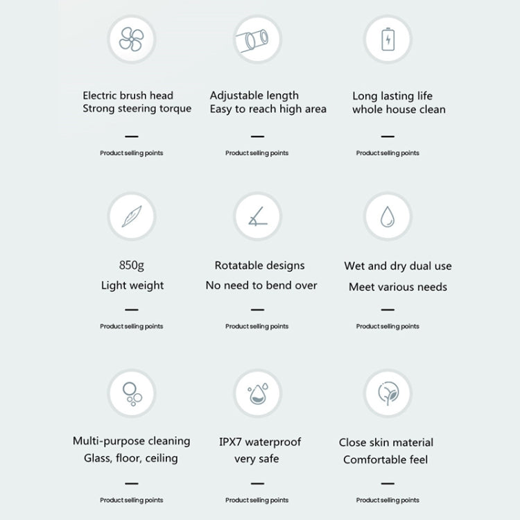 Wireless Electric Intelligent Telescopic Glass Wipe Window Cleaner (White) - free shipping - PMC TechLife - Order now!