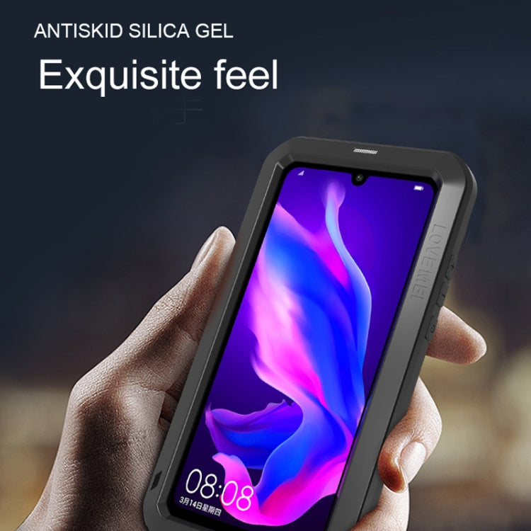 LOVE MEI Powerful Dustproof Shockproof Splashproof Metal + Silicone Combination Case for Huawei P30 Lite (Black) - free shipping - PMC TechLife - Order now!
