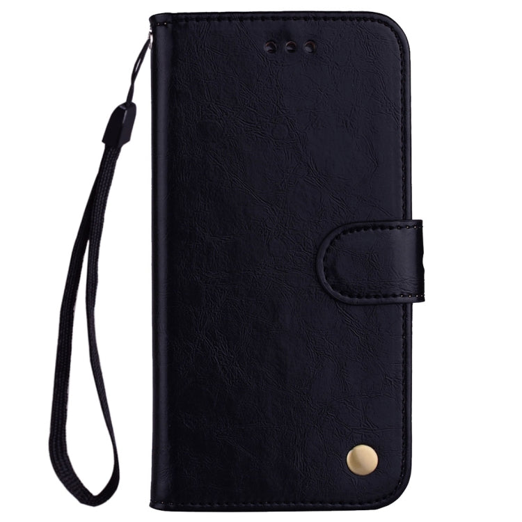 Business Style Oil Wax Texture Horizontal Flip Leather Case for Huawei Honor 7A (with fingerprint hole), with Holder & Card Slots & Wallet(Black) - Honor Cases by PMC TechLife | Online Shopping South Africa | PMC TechLife