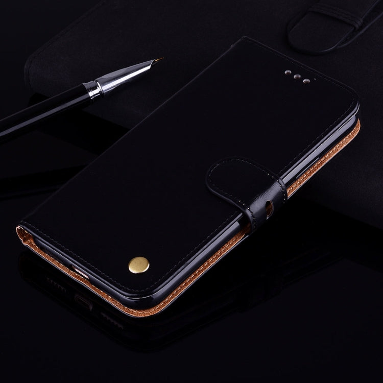 Business Style Oil Wax Texture Horizontal Flip Leather Case for Huawei Honor 7A (with fingerprint hole), with Holder & Card Slots & Wallet(Black) - Honor Cases by PMC TechLife | Online Shopping South Africa | PMC TechLife