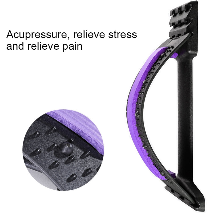 Lumbar Traction Stretching Device Posture Corrector Waist Support Spine Pain Relief Back Massage Stretcher(Black Blue) - free shipping - PMC TechLife - Order now!