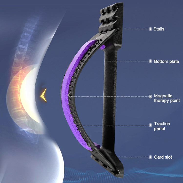 Lumbar Traction Stretching Device Posture Corrector Waist Support Spine Pain Relief Back Massage Stretcher(Red + White) - free shipping - PMC TechLife - Order now!