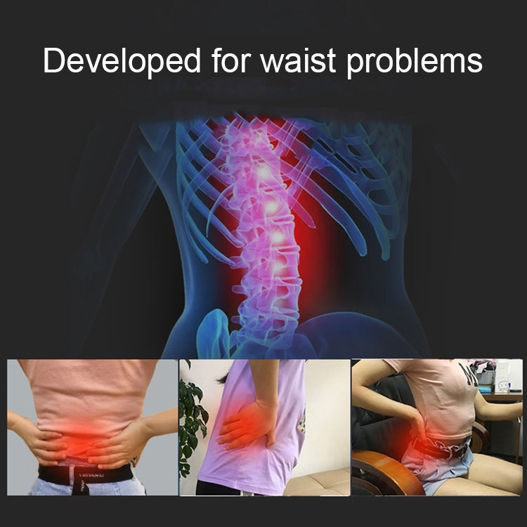 Lumbar Traction Stretching Device Posture Corrector Waist Support Spine Pain Relief Back Massage Stretcher(Red + White) - free shipping - PMC TechLife - Order now!