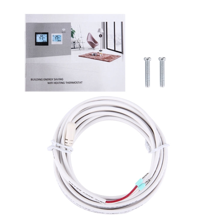 BHT-1000-GB-WIFI 16A Load Electronic Heating Type Touch LCD Digital WiFi Heating Room Thermostat with Sensor, Display Clock / Temperature / Periods / Time / Week / Heat etc.(White) - Indoor Thermometer by PMC TechLife | Online Shopping South Africa | PMC TechLife
