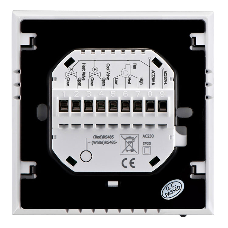 LCD Display Air Conditioning 4-Pipe Programmable Room Thermostat for Fan Coil Unit, Supports Wifi (White) - Thermostat & Thermometer by PMC TechLife | Online Shopping South Africa | PMC TechLife