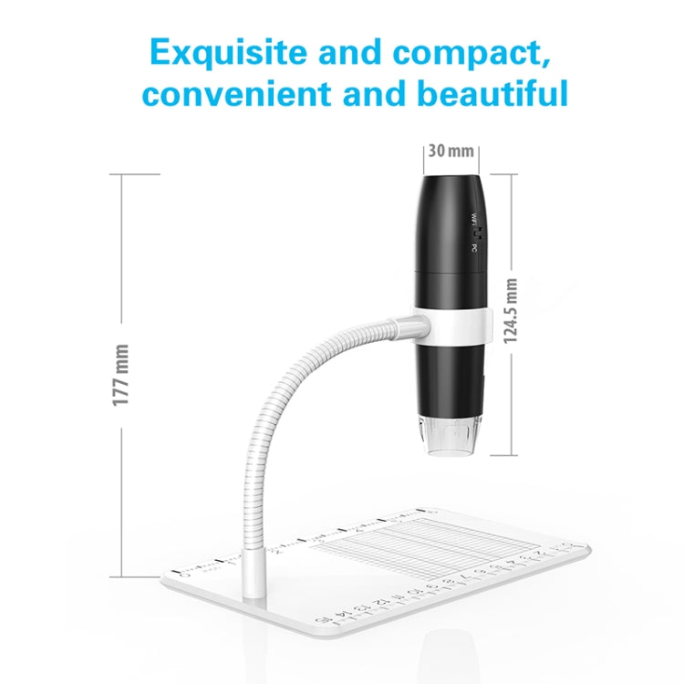 316 50-1000X Adjustable Smart Wifi USB Digital Microscope (Black) - free shipping - PMC TechLife - Order now!