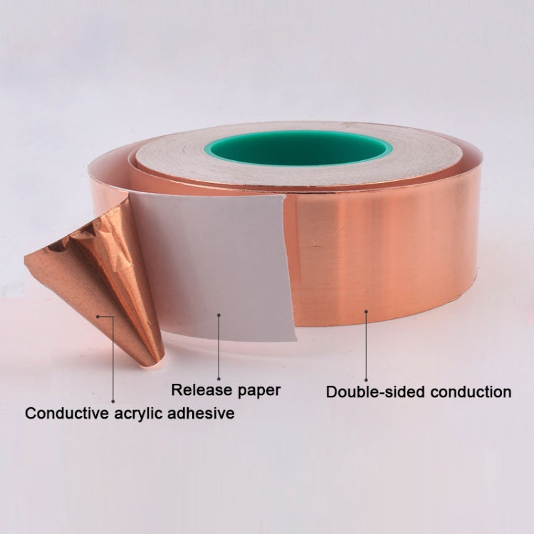 Pure Copper Double-sided Conductive Copper Foil Tape Signal Masking Tape, Size: 20m x 6mm - free shipping - PMC TechLife - Order now!
