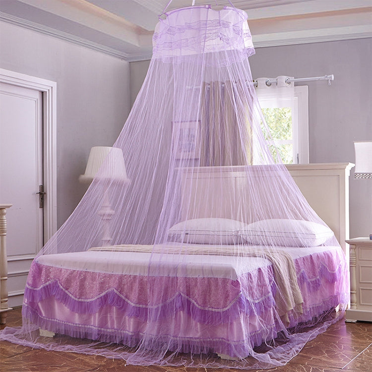 Household Circular Suspended Ceiling Mosquito Net Princess Tents(Light Purple) - Mosquito Nets by PMC TechLife | Online Shopping South Africa | PMC TechLife | Buy Now Pay Later Mobicred