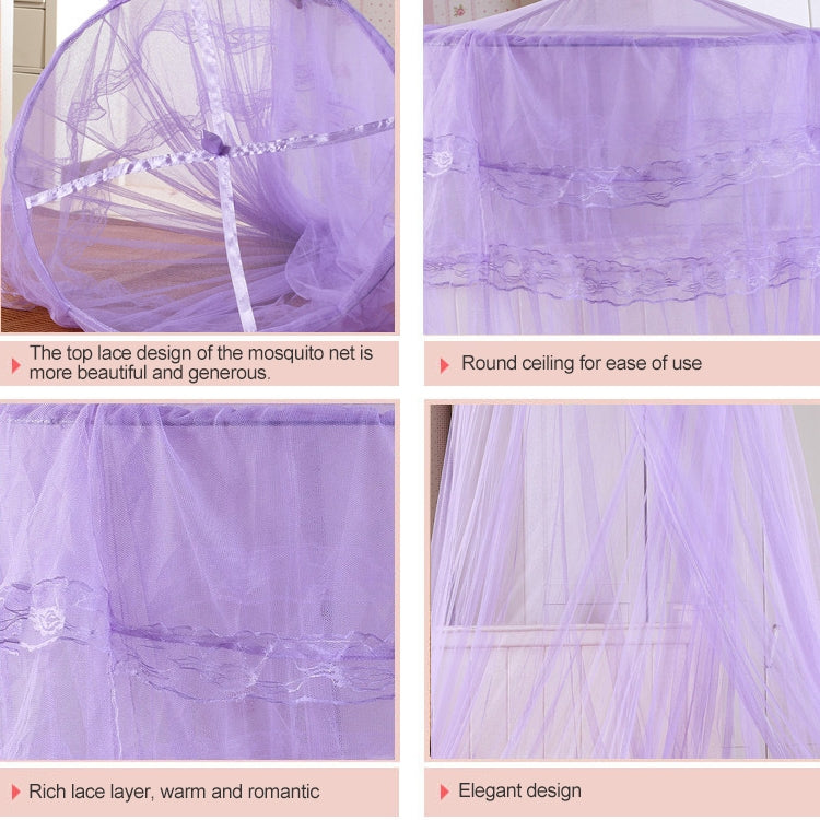 Household Circular Suspended Ceiling Mosquito Net Princess Tents(Light Purple) - Mosquito Nets by PMC TechLife | Online Shopping South Africa | PMC TechLife | Buy Now Pay Later Mobicred