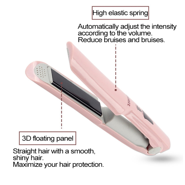 Wireless Mini USB Rechargeable Hair Straightener Hair Curler Double Purpose Hair Splint(Pink) - free shipping - PMC TechLife - Order now!