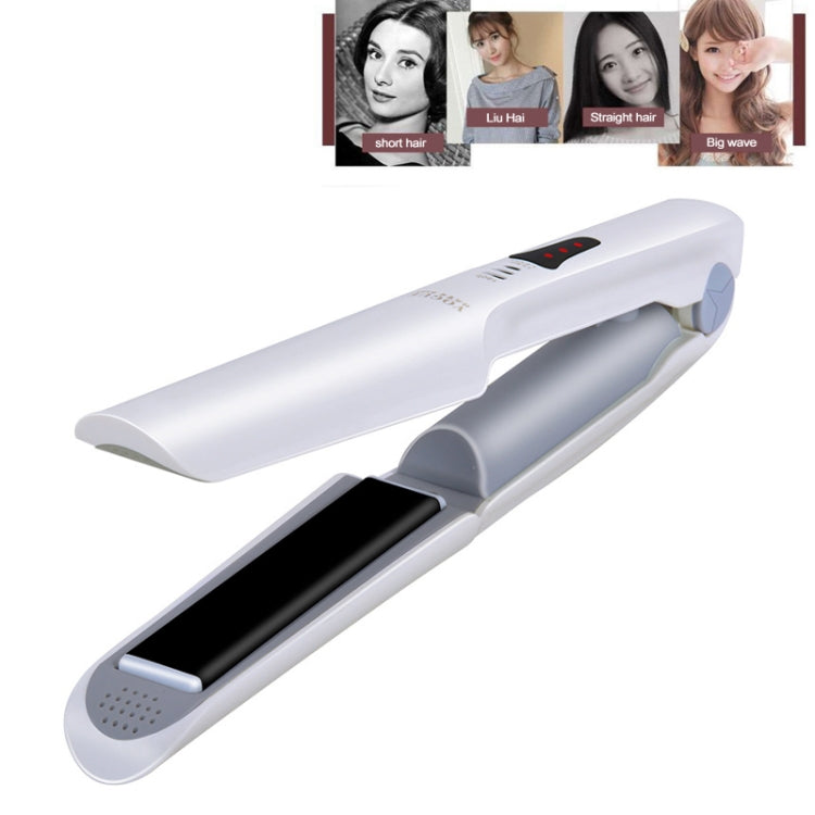 Wireless Mini USB Rechargeable Hair Straightener Hair Curler Double Purpose Hair Splint(White) - free shipping - PMC TechLife - Order now!