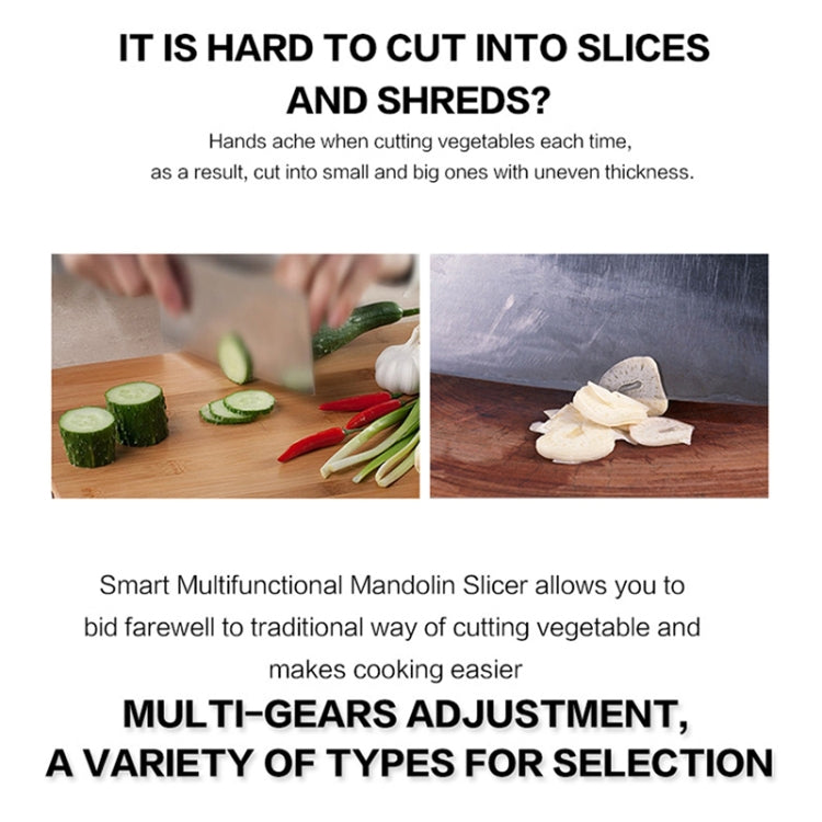 CZ-01 Multifunctional Household Stainless Steel Manual Vegetable Cutting Machine Carrot Potato Grater (Silver) - free shipping - PMC TechLife - Order now!