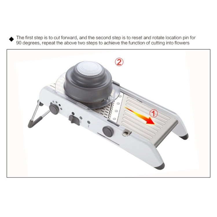 CZ-01 Multifunctional Household Stainless Steel Manual Vegetable Cutting Machine Carrot Potato Grater (Silver) - free shipping - PMC TechLife - Order now!
