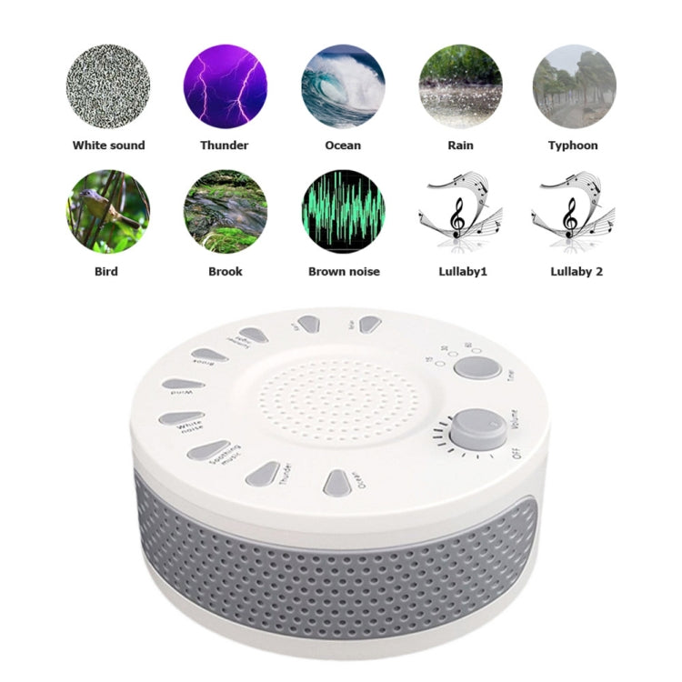 White Noise Machine Sleep Aid Device Improves Sleeping with Nine Timed Music(White) - free shipping - PMC TechLife - Order now!