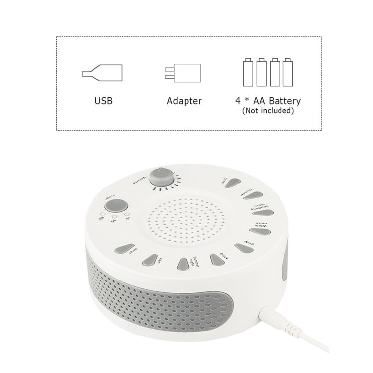 White Noise Machine Sleep Aid Device Improves Sleeping with Nine Timed Music(White) - free shipping - PMC TechLife - Order now!