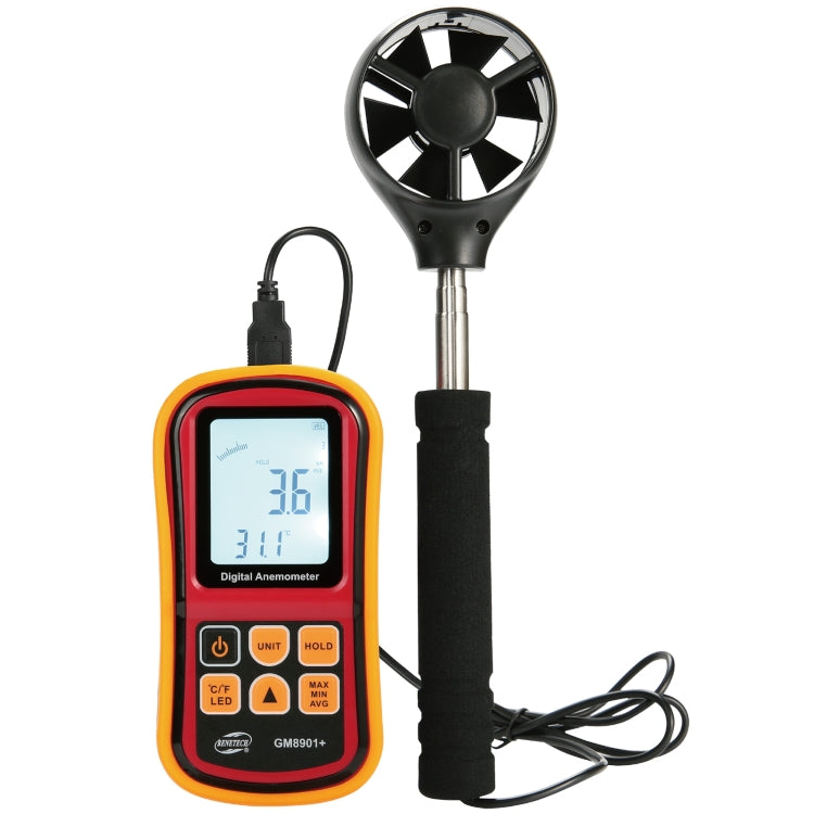 BENETECH GM8901+ High Accuracy Anemometer Wind Speed Gauge Temperature Measure Digital LCD Display Meter Measuring Tool - free shipping - PMC TechLife - Order now!