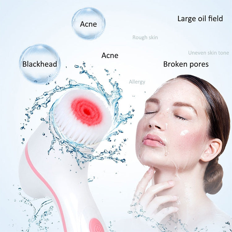 CNaier AE-868 Battery-powered Silicone Ultrasonic Vibration Face Skin Care Electric Facial Cleanser (Pink) - free shipping - PMC TechLife - Order now!