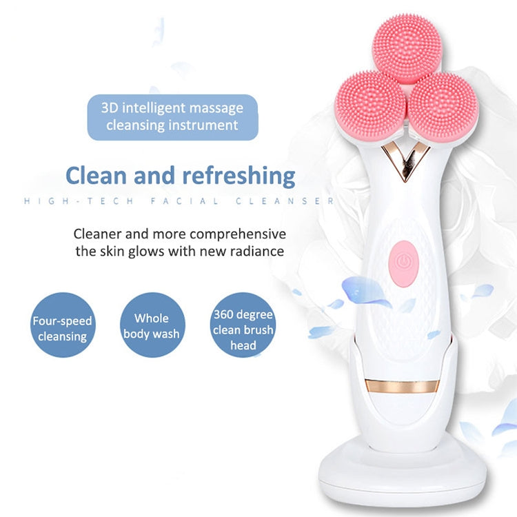 CNaier AE-878 USB Charging Silicone Face Skin Care Electric Facial Cleanser (Blue) - free shipping - PMC TechLife - Order now!