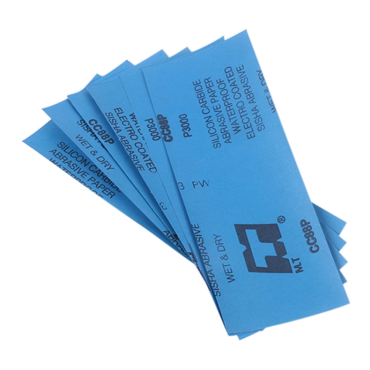 10pcs Grit 8000 Wet And Dry Polishing Grinding Sandpaper���Size: 23 x 9cm (Blue) - free shipping - PMC TechLife - Order now!